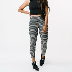 Striped Black and Gray Women's Pants
